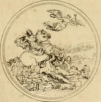 An illustration from Histoire du roy Louis le Grand, par les medailles, emblêmes, deuises, jettons, inscriptions, armoiries, et autres monumens publics (1691)