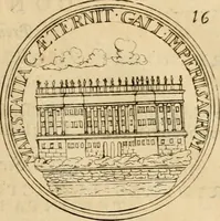 An illustration from Histoire du roy Louis le Grand, par les medailles, emblêmes, deuises, jettons, inscriptions, armoiries, et autres monumens publics (1691)