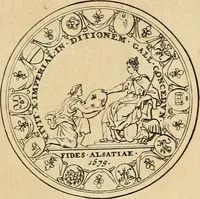 Picture 77 of 203 from Histoire du roy Louis le Grand, par les medailles, emblêmes, deuises, jettons, inscriptions, armoiries, et autres monumens publics (1691), leaf 42