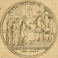 Picture 100 of 203 from Histoire du roy Louis le Grand, par les medailles, emblêmes, deuises, jettons, inscriptions, armoiries, et autres monumens publics (1691), leaf 50