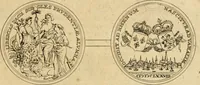 An illustration from Histoire du roy Louis le Grand, par les medailles, emblêmes, deuises, jettons, inscriptions, armoiries, et autres monumens publics (1691)