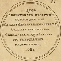 Picture 139 of 203 from Histoire du roy Louis le Grand, par les medailles, emblêmes, deuises, jettons, inscriptions, armoiries, et autres monumens publics (1691), leaf 66