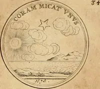 An illustration from Histoire du roy Louis le Grand, par les medailles, emblêmes, deuises, jettons, inscriptions, armoiries, et autres monumens publics (1691)