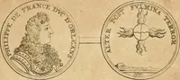 An illustration from Histoire du roy Louis le Grand, par les medailles, emblêmes, deuises, jettons, inscriptions, armoiries, et autres monumens publics (1691)