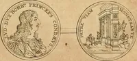An illustration from Histoire du roy Louis le Grand, par les medailles, emblêmes, deuises, jettons, inscriptions, armoiries, et autres monumens publics (1691)