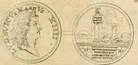 An illustration from Histoire du roy Louis le Grand, par les medailles, emblêmes, deuises, jettons, inscriptions, armoiries, et autres monumens publics (1691)
