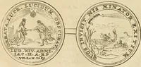 An illustration from Histoire du roy Louis le Grand, par les medailles, emblêmes, deuises, jettons, inscriptions, armoiries, et autres monumens publics (1691)
