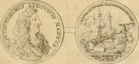 An illustration from Histoire du roy Louis le Grand, par les medailles, emblêmes, deuises, jettons, inscriptions, armoiries, et autres monumens publics (1691)
