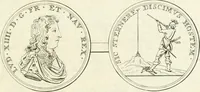 An illustration from Histoire dv roy Lovis le Grand, par les medailles, emblêmes, deuises, jettons, inscriptions, armoiries, et autres monumens publics; (1691)