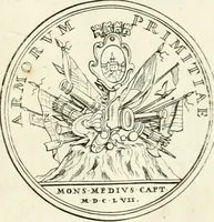 An illustration from Histoire dv roy Lovis le Grand, par les medailles, emblêmes, deuises, jettons, inscriptions, armoiries, et autres monumens publics; (1691)