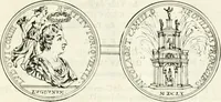 An illustration from Histoire dv roy Lovis le Grand, par les medailles, emblêmes, deuises, jettons, inscriptions, armoiries, et autres monumens publics; (1691)