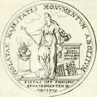 An illustration from Histoire dv roy Lovis le Grand, par les medailles, emblêmes, deuises, jettons, inscriptions, armoiries, et autres monumens publics; (1691)