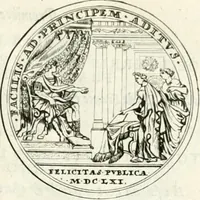 An illustration from Histoire dv roy Lovis le Grand, par les medailles, emblêmes, deuises, jettons, inscriptions, armoiries, et autres monumens publics; (1691)
