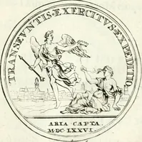 An illustration from Histoire dv roy Lovis le Grand, par les medailles, emblêmes, deuises, jettons, inscriptions, armoiries, et autres monumens publics; (1691)