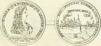 An illustration from Histoire dv roy Lovis le Grand, par les medailles, emblêmes, deuises, jettons, inscriptions, armoiries, et autres monumens publics; (1691)