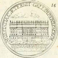 An illustration from Histoire dv roy Lovis le Grand, par les medailles, emblêmes, deuises, jettons, inscriptions, armoiries, et autres monumens publics; (1691)