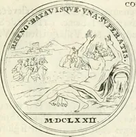 An illustration from Histoire dv roy Lovis le Grand, par les medailles, emblêmes, deuises, jettons, inscriptions, armoiries, et autres monumens publics; (1691)