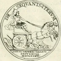 An illustration from Histoire dv roy Lovis le Grand, par les medailles, emblêmes, deuises, jettons, inscriptions, armoiries, et autres monumens publics; (1691)