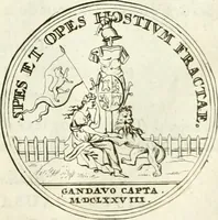 An illustration from Histoire dv roy Lovis le Grand, par les medailles, emblêmes, deuises, jettons, inscriptions, armoiries, et autres monumens publics; (1691)