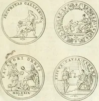 An illustration from Histoire dv roy Lovis le Grand, par les medailles, emblêmes, deuises, jettons, inscriptions, armoiries, et autres monumens publics; (1691)