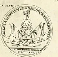 An illustration from Histoire dv roy Lovis le Grand, par les medailles, emblêmes, deuises, jettons, inscriptions, armoiries, et autres monumens publics; (1691)