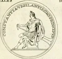 An illustration from Histoire dv roy Lovis le Grand, par les medailles, emblêmes, deuises, jettons, inscriptions, armoiries, et autres monumens publics; (1691)