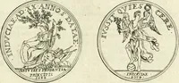 An illustration from Histoire dv roy Lovis le Grand, par les medailles, emblêmes, deuises, jettons, inscriptions, armoiries, et autres monumens publics; (1691)