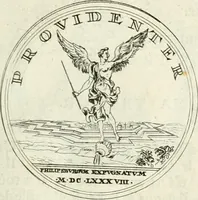 An illustration from Histoire dv roy Lovis le Grand, par les medailles, emblêmes, deuises, jettons, inscriptions, armoiries, et autres monumens publics; (1691)