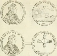An illustration from Histoire dv roy Lovis le Grand, par les medailles, emblêmes, deuises, jettons, inscriptions, armoiries, et autres monumens publics; (1691)