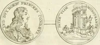 An illustration from Histoire dv roy Lovis le Grand, par les medailles, emblêmes, deuises, jettons, inscriptions, armoiries, et autres monumens publics; (1691)