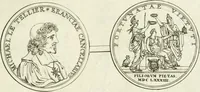 An illustration from Histoire dv roy Lovis le Grand, par les medailles, emblêmes, deuises, jettons, inscriptions, armoiries, et autres monumens publics; (1691)