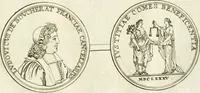An illustration from Histoire dv roy Lovis le Grand, par les medailles, emblêmes, deuises, jettons, inscriptions, armoiries, et autres monumens publics; (1691)