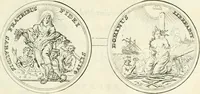 An illustration from Histoire dv roy Lovis le Grand, par les medailles, emblêmes, deuises, jettons, inscriptions, armoiries, et autres monumens publics; (1691)