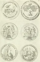 An illustration from Histoire dv roy Lovis le Grand, par les medailles, emblêmes, deuises, jettons, inscriptions, armoiries, et autres monumens publics; (1691)