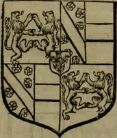 An illustration from Histoire généalogique et chronologique de la maison royale de France, des pairs, grands officiers de la couronne & de la maison du roy & des anciens barons du royaume : avec les qualitez, l'origine, le progrés & les armes de leurs familles; ensemble les statuts & le catalogue des chevaliers, commandeurs, & officiers de l'ordre du S. Esprit : le tovt dressé svr titres originaux, svr les registres des chartes du roy, du parlement, de la chambre des comptes, & du châtelet de Paris, cartulaires, manuscrits de la bibliotheque du roy, & d'autres cabinets curieux (1726)