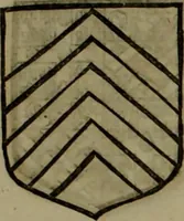 An illustration from Histoire généalogique et chronologique de la maison royale de France, des pairs, grands officiers de la couronne & de la maison du roy & des anciens barons du royaume : avec les qualitez, l'origine, le progrés & les armes de leurs familles; ensemble les statuts & le catalogue des chevaliers, commandeurs, & officiers de l'ordre du S. Esprit : le tovt dressé svr titres originaux, svr les registres des chartes du roy, du parlement, de la chambre des comptes, & du châtelet de Paris, cartulaires, manuscrits de la bibliotheque du roy, & d'autres cabinets curieux (1726)
