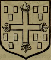 An illustration from Histoire généalogique et chronologique de la maison royale de France, des pairs, grands officiers de la couronne & de la maison du roy & des anciens barons du royaume : avec les qualitez, l'origine, le progrés & les armes de leurs familles; ensemble les statuts & le catalogue des chevaliers, commandeurs, & officiers de l'ordre du S. Esprit : le tovt dressé svr titres originaux, svr les registres des chartes du roy, du parlement, de la chambre des comptes, & du châtelet de Paris, cartulaires, manuscrits de la bibliotheque du roy, & d'autres cabinets curieux (1726)