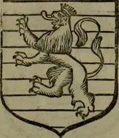 An illustration from Histoire généalogique et chronologique de la maison royale de France, des pairs, grands officiers de la couronne & de la maison du roy & des anciens barons du royaume : avec les qualitez, l'origine, le progrés & les armes de leurs familles; ensemble les statuts & le catalogue des chevaliers, commandeurs, & officiers de l'ordre du S. Esprit : le tovt dressé svr titres originaux, svr les registres des chartes du roy, du parlement, de la chambre des comptes, & du châtelet de Paris, cartulaires, manuscrits de la bibliotheque du roy, & d'autres cabinets curieux (1726)