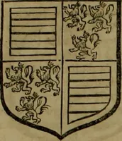 An illustration from Histoire généalogique et chronologique de la maison royale de France, des pairs, grands officiers de la couronne & de la maison du roy & des anciens barons du royaume : avec les qualitez, l'origine, le progrés & les armes de leurs familles; ensemble les statuts & le catalogue des chevaliers, commandeurs, & officiers de l'ordre du S. Esprit : le tovt dressé svr titres originaux, svr les registres des chartes du roy, du parlement, de la chambre des comptes, & du châtelet de Paris, cartulaires, manuscrits de la bibliotheque du roy, & d'autres cabinets curieux (1726)