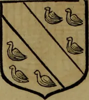 An illustration from Histoire généalogique et chronologique de la maison royale de France, des pairs, grands officiers de la couronne & de la maison du roy & des anciens barons du royaume : avec les qualitez, l'origine, le progrés & les armes de leurs familles; ensemble les statuts & le catalogue des chevaliers, commandeurs, & officiers de l'ordre du S. Esprit : le tovt dressé svr titres originaux, svr les registres des chartes du roy, du parlement, de la chambre des comptes, & du châtelet de Paris, cartulaires, manuscrits de la bibliotheque du roy, & d'autres cabinets curieux (1726)