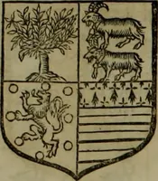 An illustration from Histoire généalogique et chronologique de la maison royale de France, des pairs, grands officiers de la couronne & de la maison du roy & des anciens barons du royaume : avec les qualitez, l'origine, le progrés & les armes de leurs familles; ensemble les statuts & le catalogue des chevaliers, commandeurs, & officiers de l'ordre du S. Esprit : le tovt dressé svr titres originaux, svr les registres des chartes du roy, du parlement, de la chambre des comptes, & du châtelet de Paris, cartulaires, manuscrits de la bibliotheque du roy, & d'autres cabinets curieux (1726)
