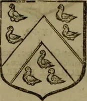 An illustration from Histoire généalogique et chronologique de la maison royale de France, des pairs, grands officiers de la couronne & de la maison du roy & des anciens barons du royaume : avec les qualitez, l'origine, le progrés & les armes de leurs familles; ensemble les statuts & le catalogue des chevaliers, commandeurs, & officiers de l'ordre du S. Esprit : le tovt dressé svr titres originaux, svr les registres des chartes du roy, du parlement, de la chambre des comptes, & du châtelet de Paris, cartulaires, manuscrits de la bibliotheque du roy, & d'autres cabinets curieux (1726)