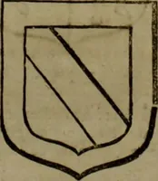 An illustration from Histoire généalogique et chronologique de la maison royale de France, des pairs, grands officiers de la couronne & de la maison du roy & des anciens barons du royaume : avec les qualitez, l'origine, le progrés & les armes de leurs familles; ensemble les statuts & le catalogue des chevaliers, commandeurs, & officiers de l'ordre du S. Esprit : le tovt dressé svr titres originaux, svr les registres des chartes du roy, du parlement, de la chambre des comptes, & du châtelet de Paris, cartulaires, manuscrits de la bibliotheque du roy, & d'autres cabinets curieux (1726)