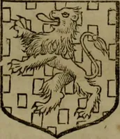 An illustration from Histoire généalogique et chronologique de la maison royale de France, des pairs, grands officiers de la couronne & de la maison du roy & des anciens barons du royaume : avec les qualitez, l'origine, le progrés & les armes de leurs familles; ensemble les statuts & le catalogue des chevaliers, commandeurs, & officiers de l'ordre du S. Esprit : le tovt dressé svr titres originaux, svr les registres des chartes du roy, du parlement, de la chambre des comptes, & du châtelet de Paris, cartulaires, manuscrits de la bibliotheque du roy, & d'autres cabinets curieux (1726)