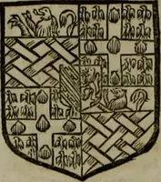 An illustration from Histoire généalogique et chronologique de la maison royale de France, des pairs, grands officiers de la couronne & de la maison du roy & des anciens barons du royaume : avec les qualitez, l'origine, le progrés & les armes de leurs familles; ensemble les statuts & le catalogue des chevaliers, commandeurs, & officiers de l'ordre du S. Esprit : le tovt dressé svr titres originaux, svr les registres des chartes du roy, du parlement, de la chambre des comptes, & du châtelet de Paris, cartulaires, manuscrits de la bibliotheque du roy, & d'autres cabinets curieux (1726)