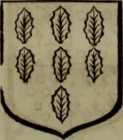 An illustration from Histoire généalogique et chronologique de la maison royale de France, des pairs, grands officiers de la couronne & de la maison du roy & des anciens barons du royaume : avec les qualitez, l'origine, le progrés & les armes de leurs familles; ensemble les statuts & le catalogue des chevaliers, commandeurs, & officiers de l'ordre du S. Esprit : le tovt dressé svr titres originaux, svr les registres des chartes du roy, du parlement, de la chambre des comptes, & du châtelet de Paris, cartulaires, manuscrits de la bibliotheque du roy, & d'autres cabinets curieux (1726)