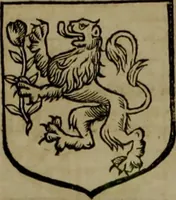 An illustration from Histoire généalogique et chronologique de la maison royale de France, des pairs, grands officiers de la couronne & de la maison du roy & des anciens barons du royaume : avec les qualitez, l'origine, le progrés & les armes de leurs familles; ensemble les statuts & le catalogue des chevaliers, commandeurs, & officiers de l'ordre du S. Esprit : le tovt dressé svr titres originaux, svr les registres des chartes du roy, du parlement, de la chambre des comptes, & du châtelet de Paris, cartulaires, manuscrits de la bibliotheque du roy, & d'autres cabinets curieux (1726)