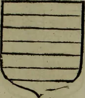 An illustration from Histoire généalogique et chronologique de la maison royale de France, des pairs, grands officiers de la couronne & de la maison du roy & des anciens barons du royaume : avec les qualitez, l'origine, le progrés & les armes de leurs familles; ensemble les statuts & le catalogue des chevaliers, commandeurs, & officiers de l'ordre du S. Esprit : le tovt dressé svr titres originaux, svr les registres des chartes du roy, du parlement, de la chambre des comptes, & du châtelet de Paris, cartulaires, manuscrits de la bibliotheque du roy, & d'autres cabinets curieux (1726)