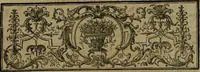 An illustration from Histoire généalogique et chronologique de la maison royale de France, des pairs, grands officiers de la couronne & de la maison du roy & des anciens barons du royaume : avec les qualitez, l'origine, le progrés & les armes de leurs familles; ensemble les statuts & le catalogue des chevaliers, commandeurs, & officiers de l'ordre du S. Esprit : le tovt dressé svr titres originaux, svr les registres des chartes du roy, du parlement, de la chambre des comptes, & du châtelet de Paris, cartulaires, manuscrits de la bibliotheque du roy, & d'autres cabinets curieux (1726)