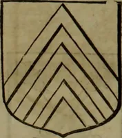 An illustration from Histoire généalogique et chronologique de la maison royale de France, des pairs, grands officiers de la couronne & de la maison du roy & des anciens barons du royaume : avec les qualitez, l'origine, le progrés & les armes de leurs familles; ensemble les statuts & le catalogue des chevaliers, commandeurs, & officiers de l'ordre du S. Esprit : le tovt dressé svr titres originaux, svr les registres des chartes du roy, du parlement, de la chambre des comptes, & du châtelet de Paris, cartulaires, manuscrits de la bibliotheque du roy, & d'autres cabinets curieux (1726)